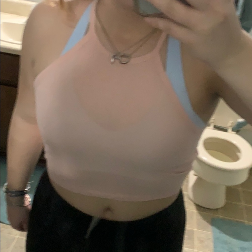 Pink halter top